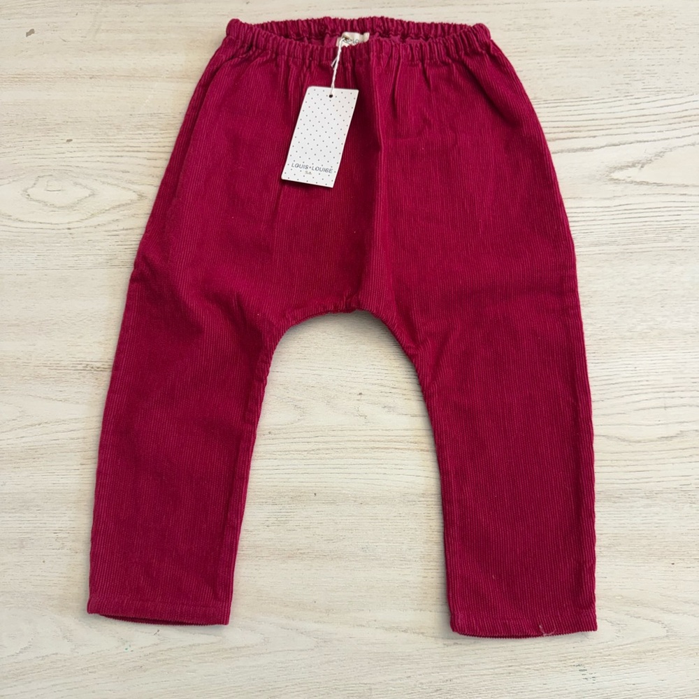 Louis Louise Kids Red Corduroy Pants